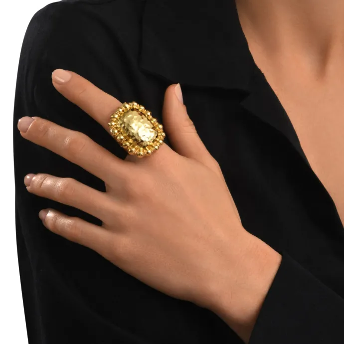 Online Gilda adjustable ring – gold Bague XXL