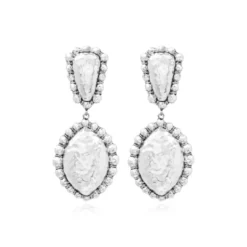 Online Gilda clip-on drop earrings – silver Boucles D'oreilles XXL|Longues / Pendantes