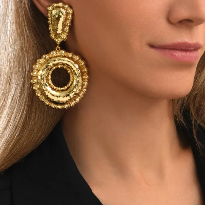 Discount Gilda clip-on earrings – gold Clips|Boucles D'oreilles XXL