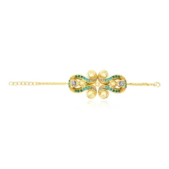 Online Gloria Adjustable Chain Bracelet - Green Bracelets XXL