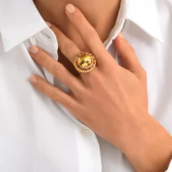 Sale Gloria adjustable medium ring - red Bagues Ajustables|Bague XXL