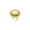 Gloria adjustable medium ring - green Bague XXL