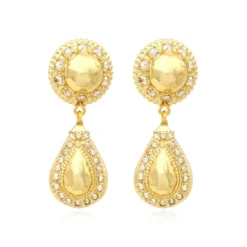 New Gloria clip-on drop earrings - gold Clips|Boucles D'oreilles XXL