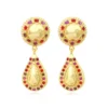 Outlet Gloria clip-on drop earrings - red Boucles D'oreilles XXL|Clips
