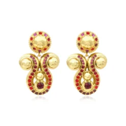Online Gloria clip-on earrings - red Clips|Boucles D'oreilles XXL