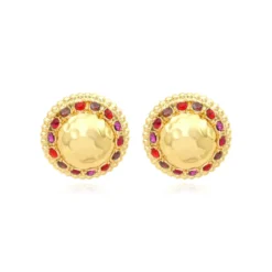 Clearance Gloria thin clip-on earrings - red Clips|Boucles D'oreilles XXL
