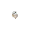 Outlet Hawaii Adjustable Round Thin Ring - White Mother of Pearl Bagues Ajustables