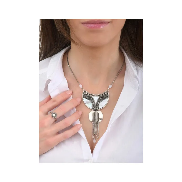 Discount Hawaiian Necklace - White Plastrons