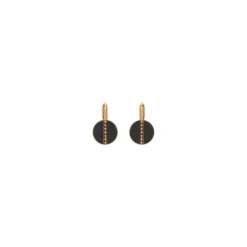 Hawaiian sleeper earrings - black Dormeuses