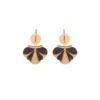 Best Hawaiian sleeper earrings - black and gold Dormeuses
