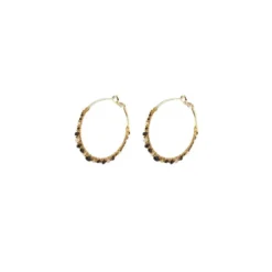 Best Iancura hoop earrings - black Créoles