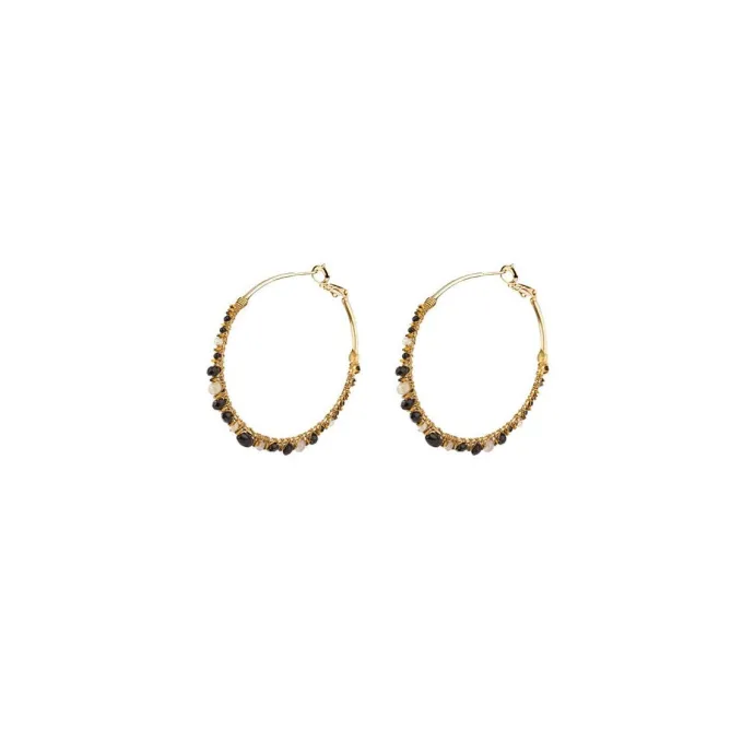 Best Iancura hoop earrings - black Créoles