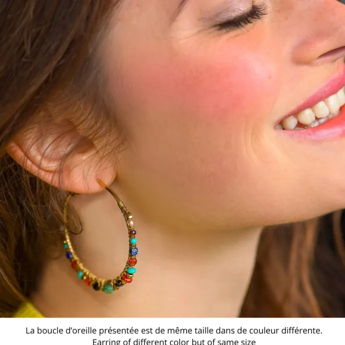 Best Iancura hoop earrings - black Créoles