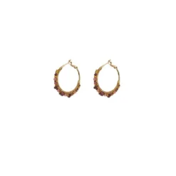 Outlet Iancura hoop earrings - garnet Créoles