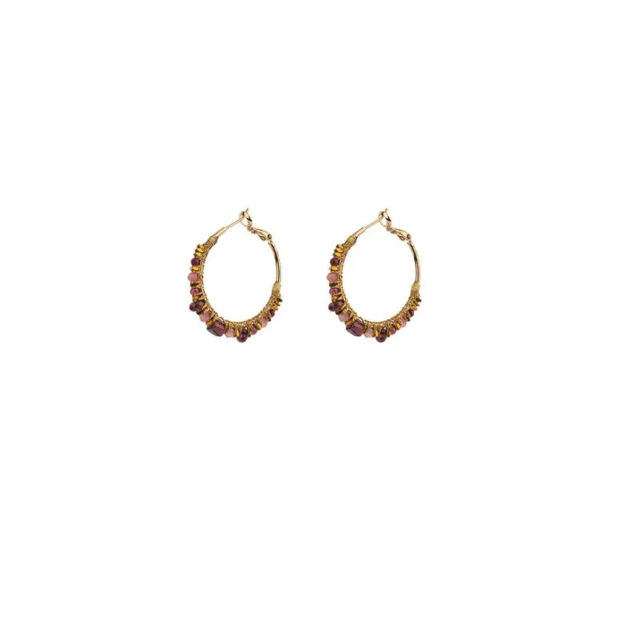 Outlet Iancura hoop earrings - garnet Créoles