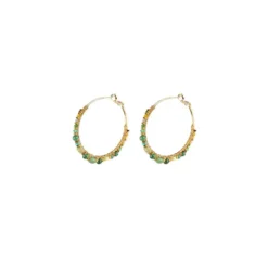 Iancura hoop earrings - green Créoles