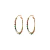 Hot Iancura hoop earrings - green garnet Percées / Tiges
