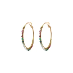 Hot Iancura hoop earrings - green garnet Percées / Tiges