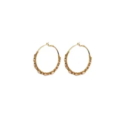 Iancura hoop earrings - pearl Créoles