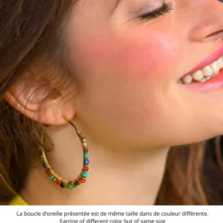Iancura hoop earrings - pearl Créoles