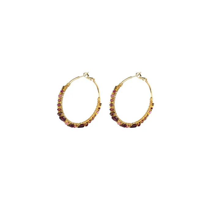 Discount Iancura hoop earrings - plum Créoles