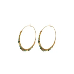 Sale Iancura large hoop earrings - green Créoles