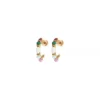 Discount Iancura mini hoop earrings - green garnet Percées / Tiges