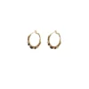 New Iancura thin hoop earrings - black Créoles