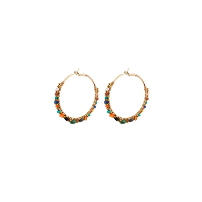 Sale Iancura wide hoop earrings - multicoloured Créoles