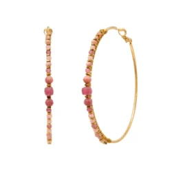 New Iancura wide hoop earrings - roses Percées / Tiges