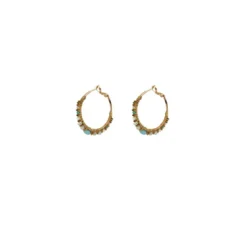Clearance Iancura wide hoop earrings - turquoise Créoles