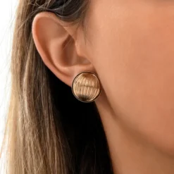 Online Inti clip-on earrings - gold Clips