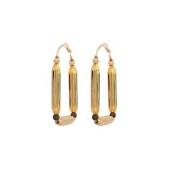 New Inti graphic hoop earrings - gold Créoles