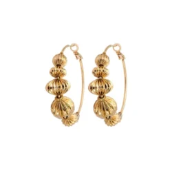 New Inti pearl hoop earrings - gold-plated Créoles