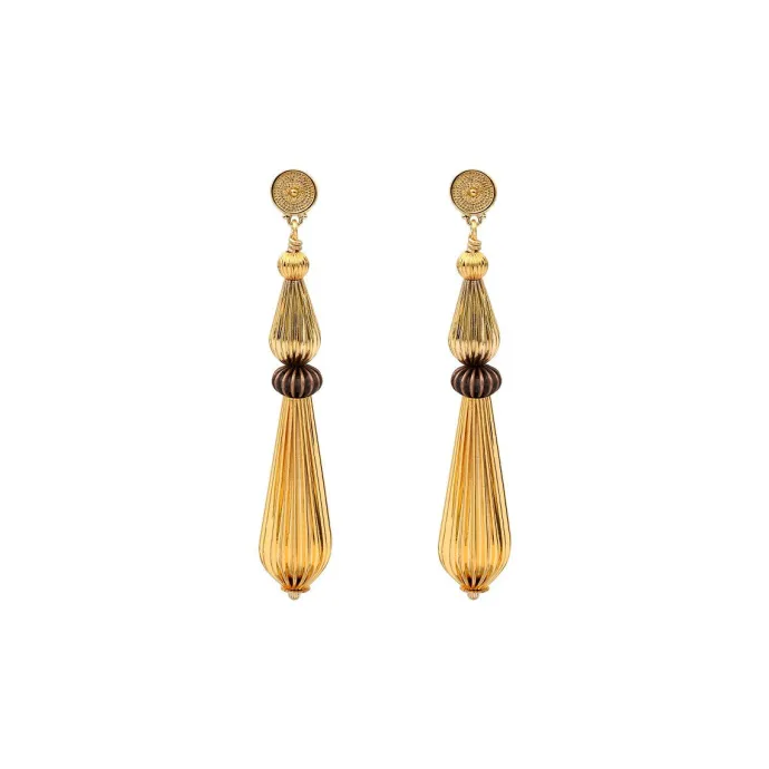 Discount Inti pierced post drop earrings - gold Percées / Tiges|Longues / Pendantes