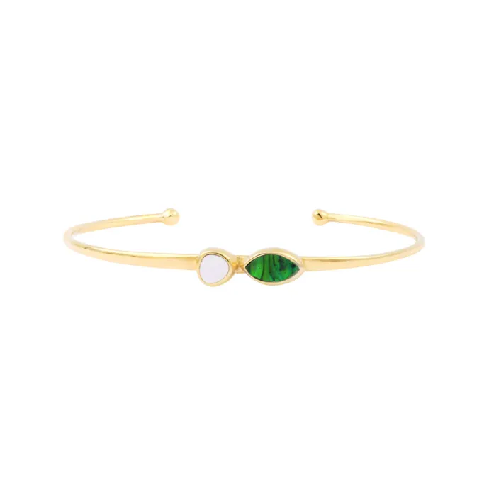 Sale Lhasa bangle bracelet - green Joncs