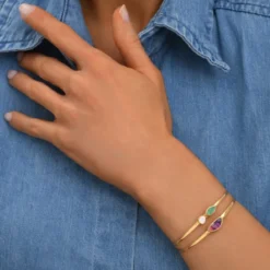 Sale Lhasa bangle bracelet - green Joncs
