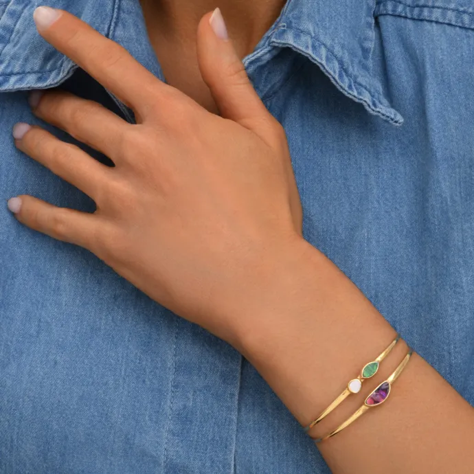 Sale Lhasa bangle bracelet - green Joncs