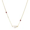 Hot Lhasa pendant necklace - garnet and mother-of-pearl Sautoirs & Colliers Longs|Pendentifs Et Médailles