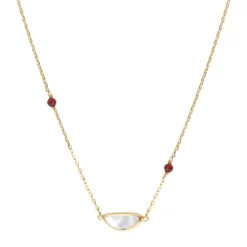 Hot Lhasa pendant necklace - garnet and mother-of-pearl Sautoirs & Colliers Longs|Pendentifs Et Médailles