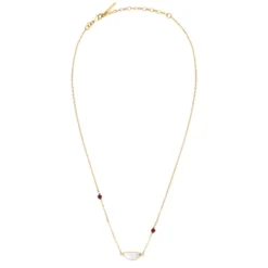 Hot Lhasa pendant necklace - garnet and mother-of-pearl Sautoirs & Colliers Longs|Pendentifs Et Médailles