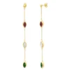 New Lhasa pierced earrings - green and red Percées / Tiges