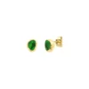 Clearance Lhasa pierced stud earrings in gold-tone metal and mother-of-pearl - green Percées / Tiges