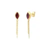 Sale Lhasa pierced stud earrings - red Percées / Tiges