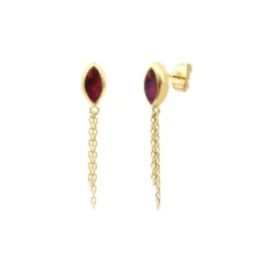 Sale Lhasa pierced stud earrings - red Percées / Tiges