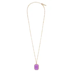 Discount Louise Adjustable Long Necklace - Mauve Sautoirs & Colliers Longs