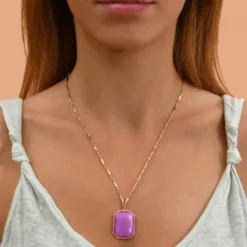 Discount Louise Adjustable Long Necklace - Mauve Sautoirs & Colliers Longs