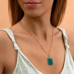 Hot Louise Adjustable Long Necklace - Green Sautoirs & Colliers Longs