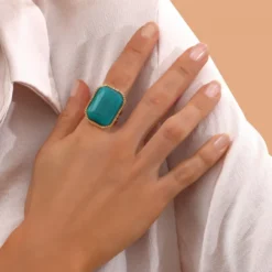 Clearance Louise adjustable ring - green Bagues Ajustables
