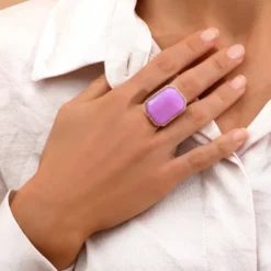 Outlet Louise adjustable ring - pink Bagues Ajustables